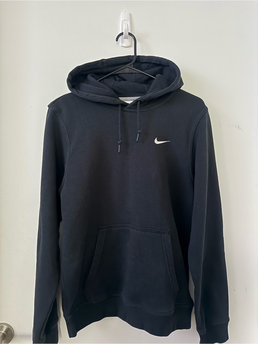 Nike Black Hoodie with White Swoosh